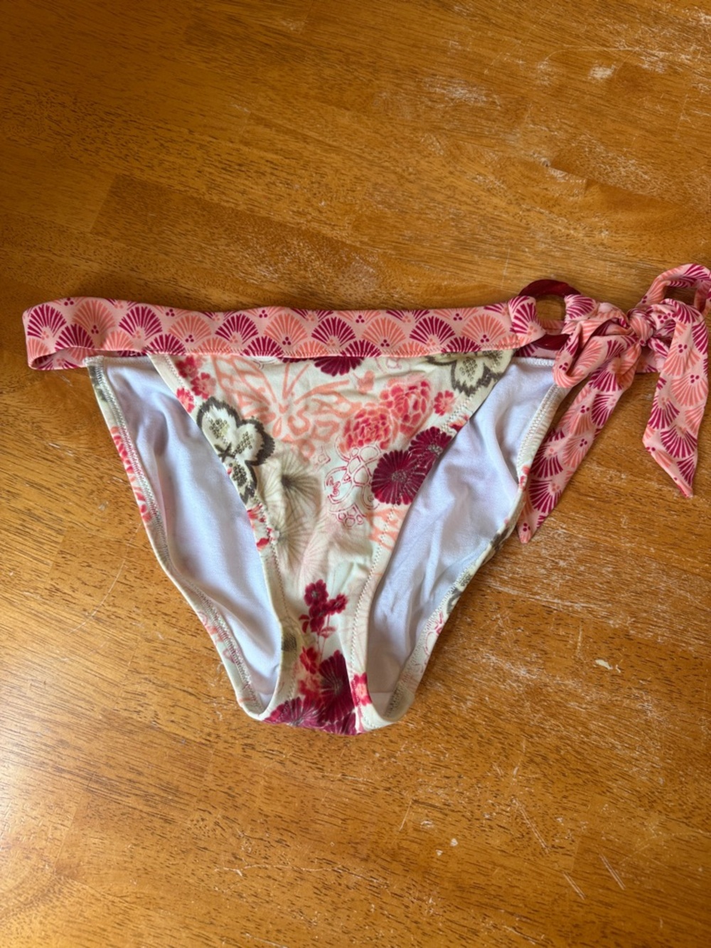 Victoria's Secret Pink Floral Tie-Side Bikini Bottoms